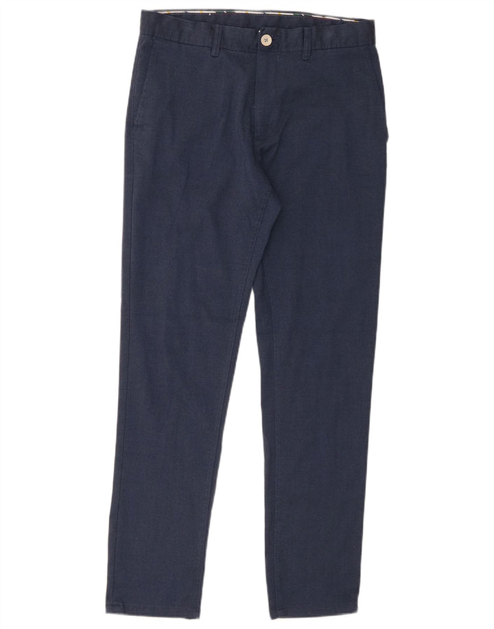 Pantaloni chino slim pentru bărbați Zara EU 38 Mici L30 L29 Bleumarin Poliester
