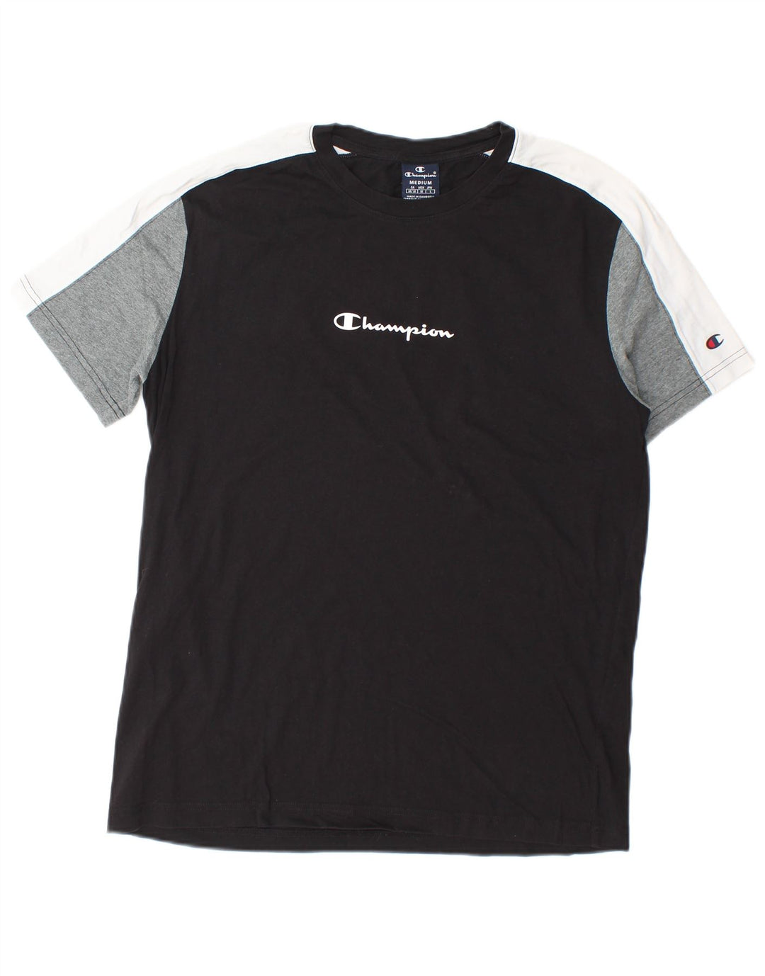 Tricou grafic pentru bărbați Champion Top Mediu Negru Colorblock
