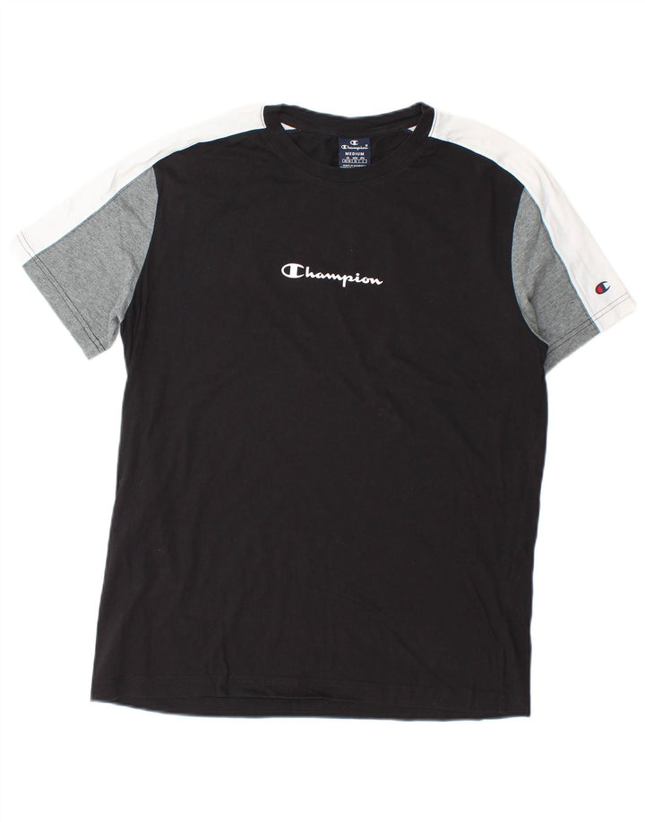 Tricou grafic pentru bărbați Champion Top Mediu Negru Colorblock