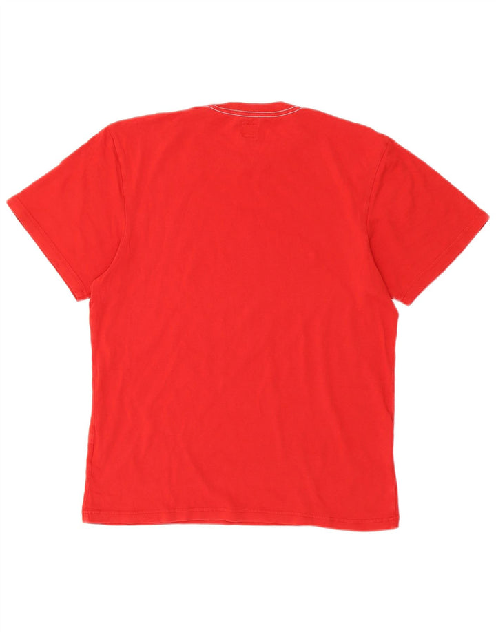 Tricou grafic pentru bărbați Adidas Top, bumbac roșu mediu