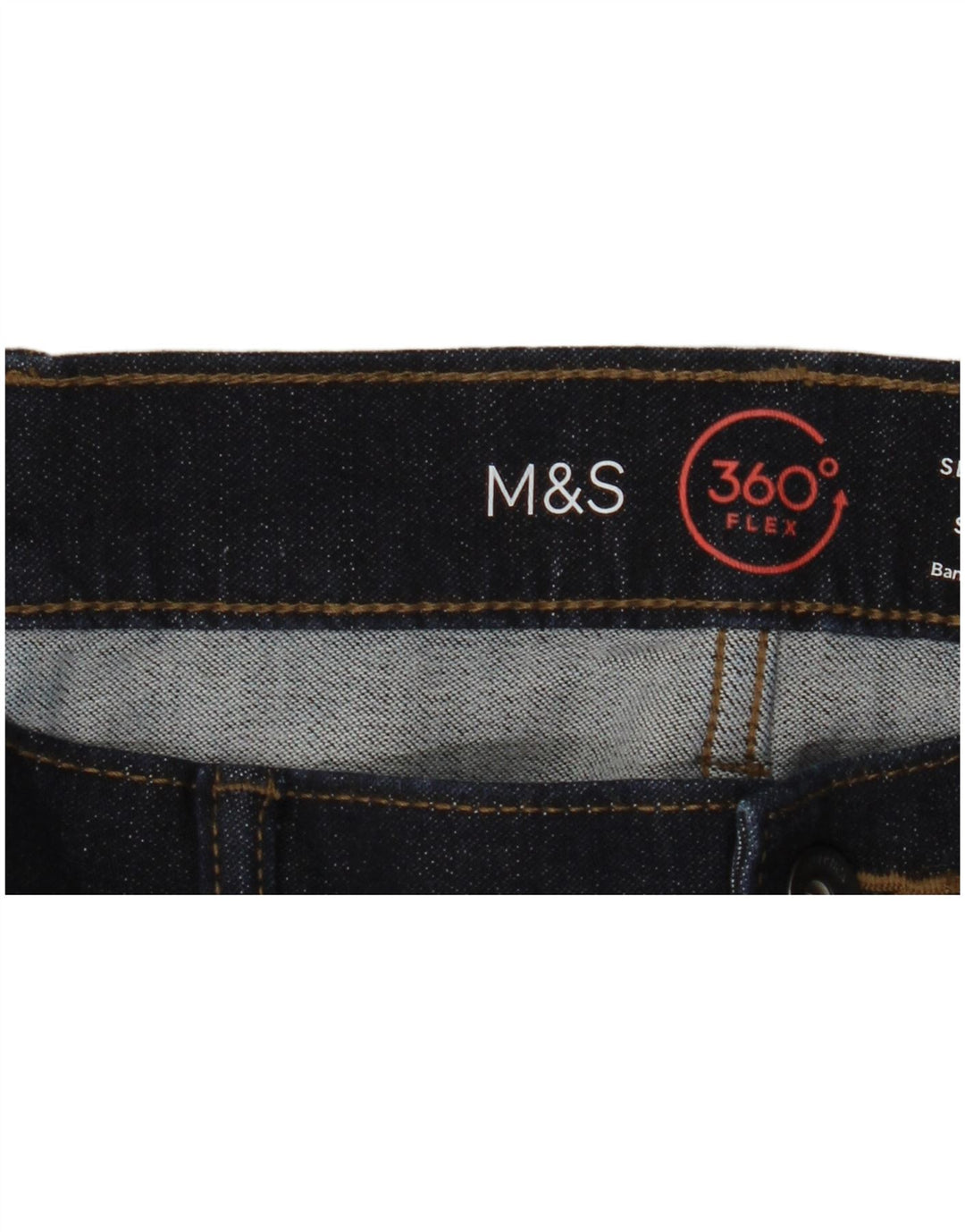 Blugi slim pentru bărbați Marks & Spencer W38 L29 bumbac bleumarin