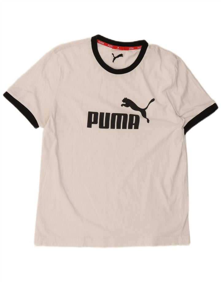 Tricou grafic Puma pentru bărbați Top Mediu Alb
