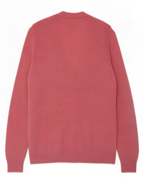 Marks & Spencer Womens Cardigan Sweater UK 16 Large Pink Wool