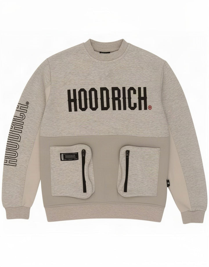 Hanorac cu grafic pentru bărbați Hoodrich Pulover mic, gri, poliester pătat
