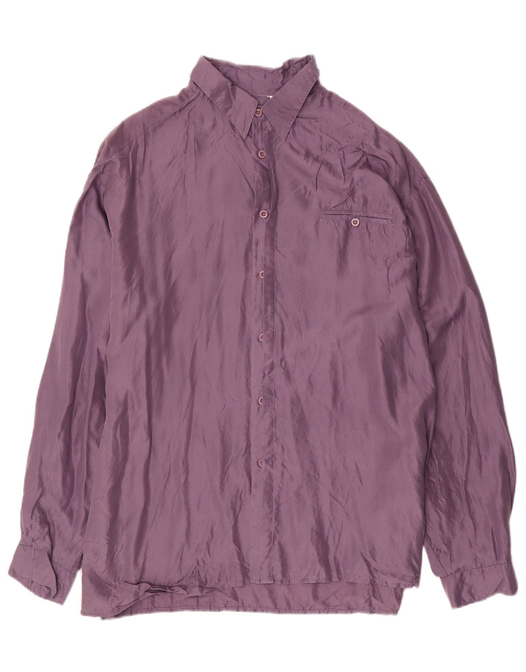 Cămașă Vintage pentru bărbați Mărimea 43/44 Mare Mov Mătase