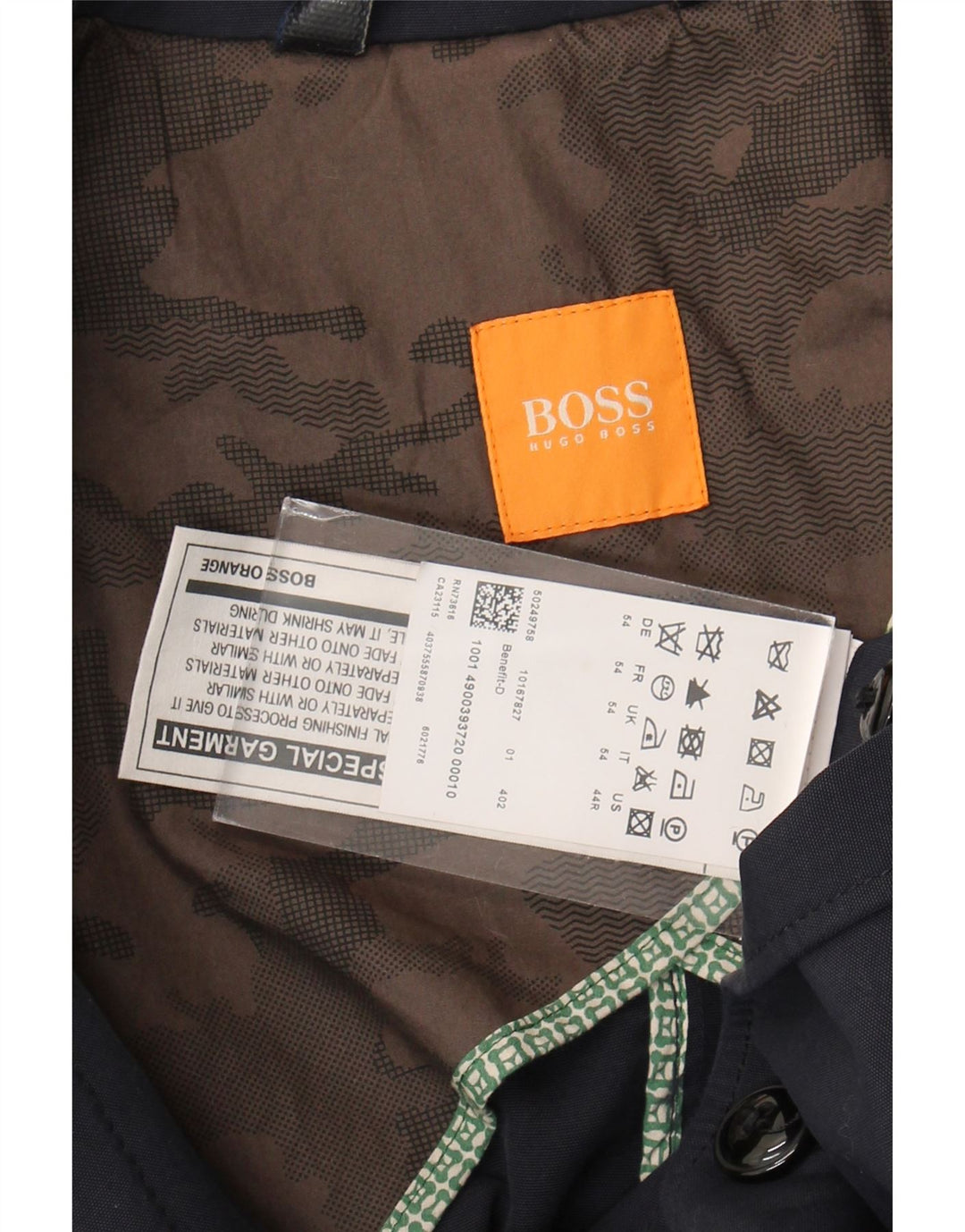 Blazer pentru bărbați Hugo Boss cu 2 nasturi EU 54 2XL Bumbac bleumarin