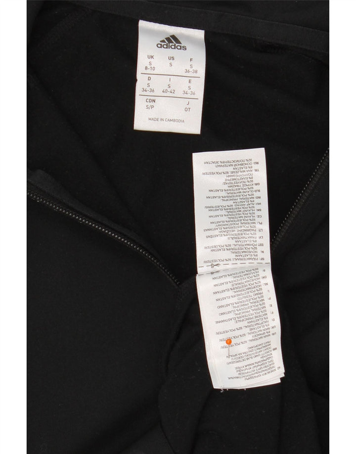 ADIDAS Womens Climawarm Graphic Pullover Tracksuit Top UK 8/10 Small Black Vintage Adidas and Second-Hand Adidas from Messina Hembry 