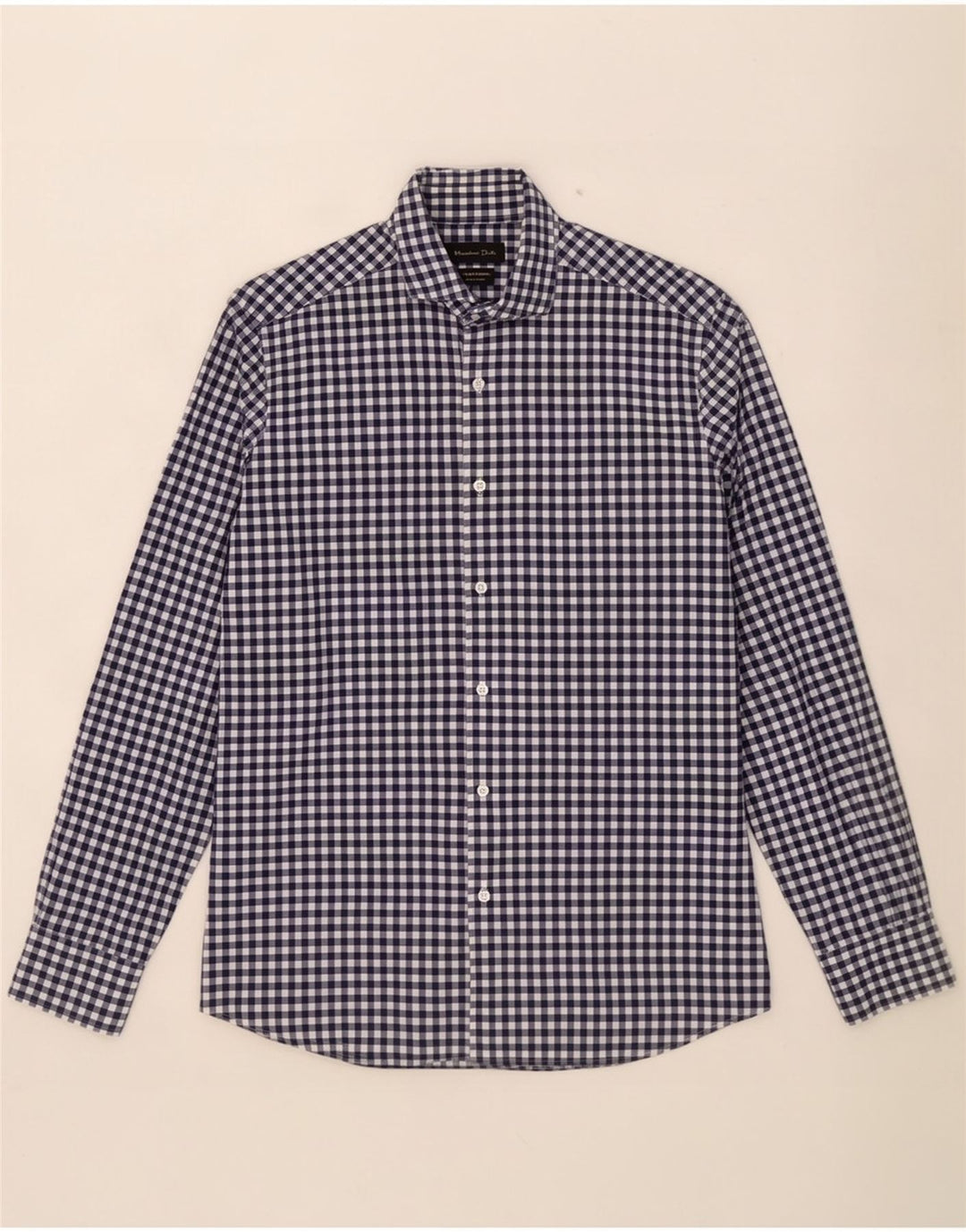 Cămașă Massimo Dutti Bărbați Mediu Bleumarin Vichy