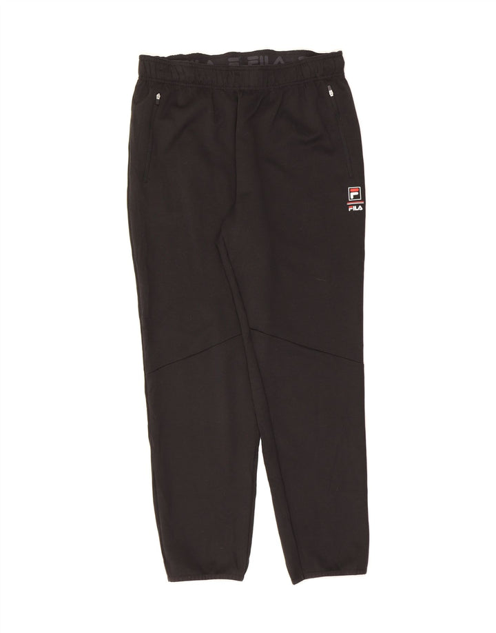 FILA Mens Tracksuit Trousers Large Black Polyester Vintage Fila and Second-Hand Fila from Messina Hembry 