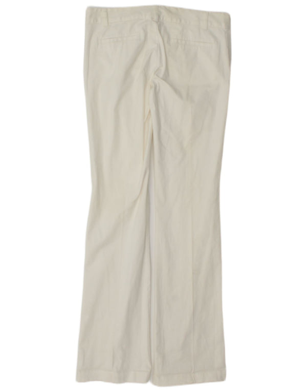 Pantaloni chino Bootcut pentru femei Zara EU 38 Mici L28 L33 Bumbac alb