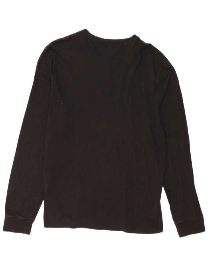 Top pentru femei J. CREW cu mânecă lungă UK 16, mare, negru, bumbac