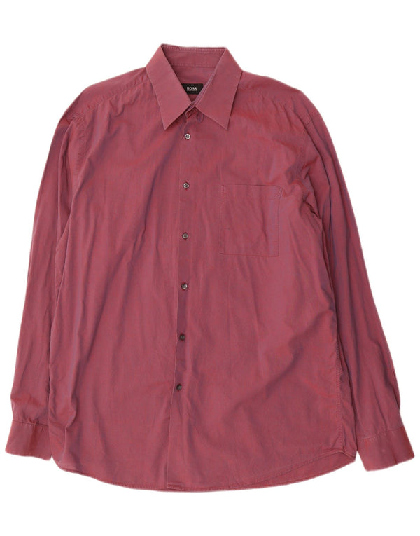Cămașă pentru bărbați Hugo Boss Mărimea 41 16 Mare Bordeaux