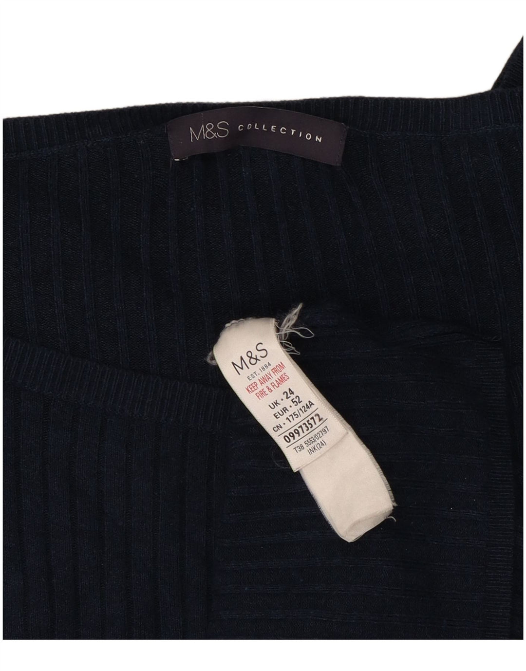 Marks & Spencer Top pentru femei cu mânecă lungă UK 24 4XL Viscoză bleumarin