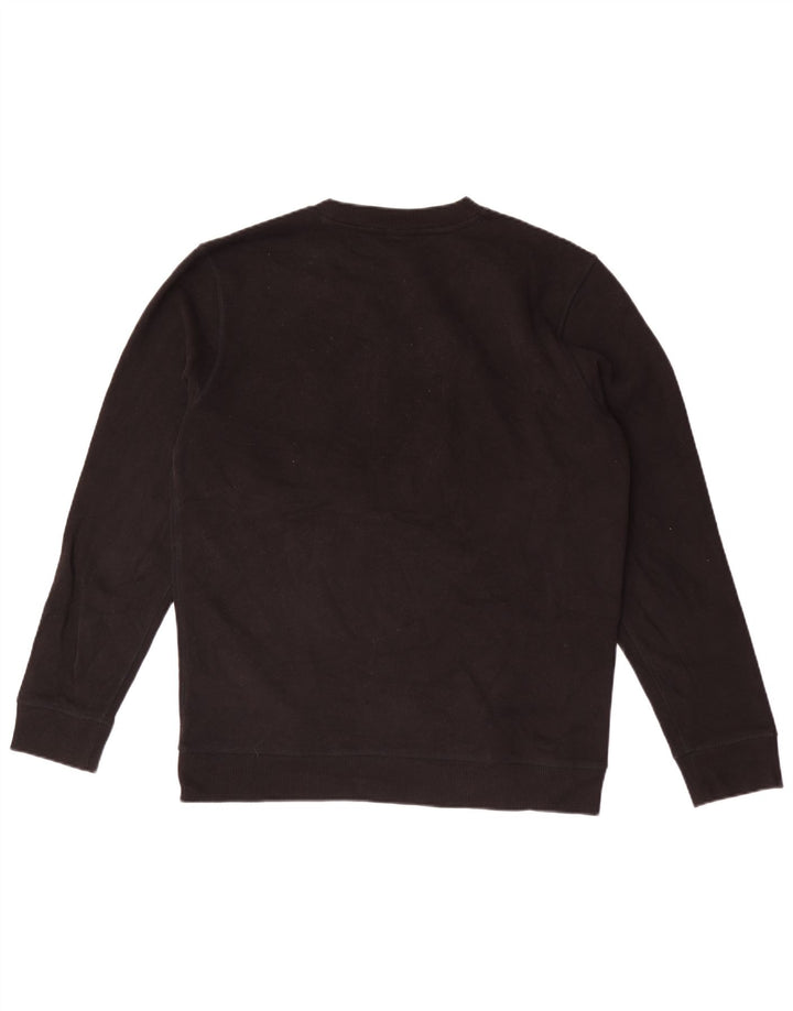 Hanorac grafic pentru bărbați Hugo Boss Pulover mare din bumbac negru