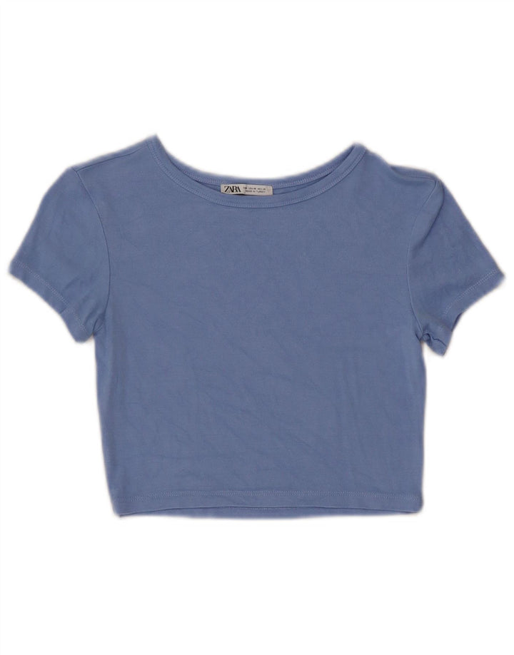 Top de tricou pentru femei Zara UK 12 Medium Blue