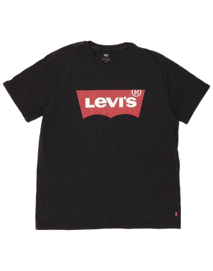 Tricou grafic Levi's pentru bărbați Top mare negru