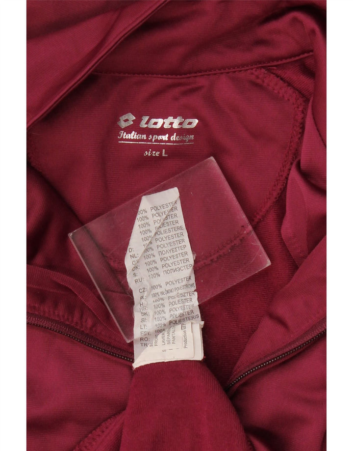 Jachetă de trening pentru femei LOTTO UK 16, mare, din poliester burgundă