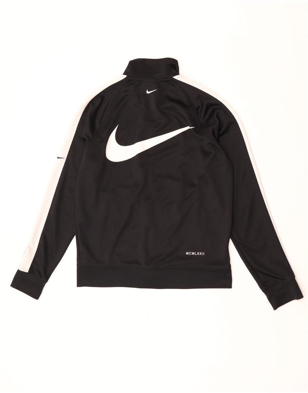 Jachetă de top pentru trening Nike Swoosh Graphic pentru bărbați, mediu negru, color block