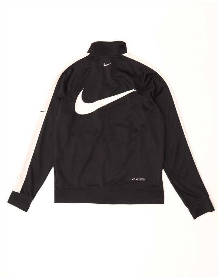 Jachetă de top pentru trening Nike Swoosh Graphic pentru bărbați, mediu negru, color block