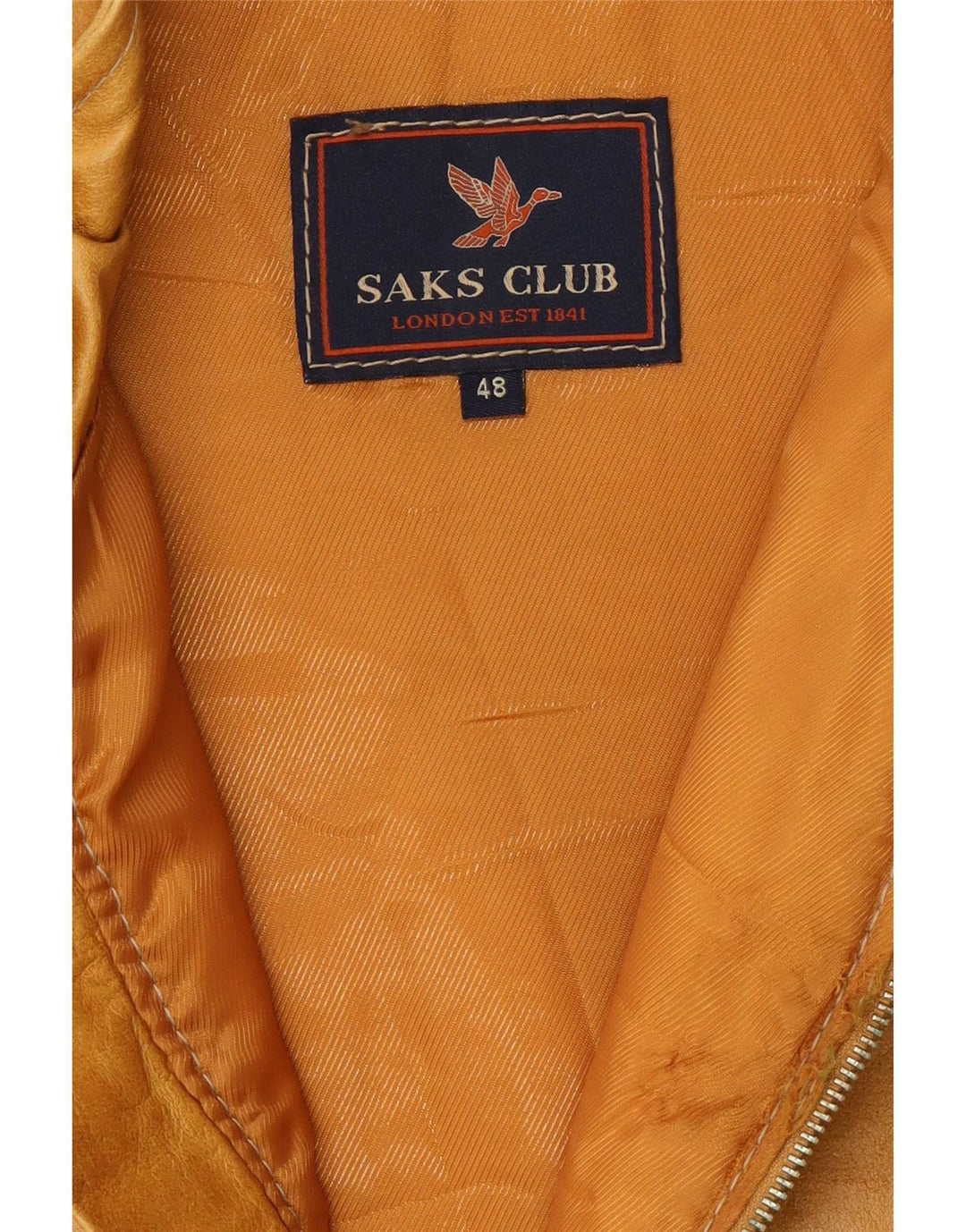 Saks Club Gilet Captusit din piele pentru barbati IT 48 Medium Beige