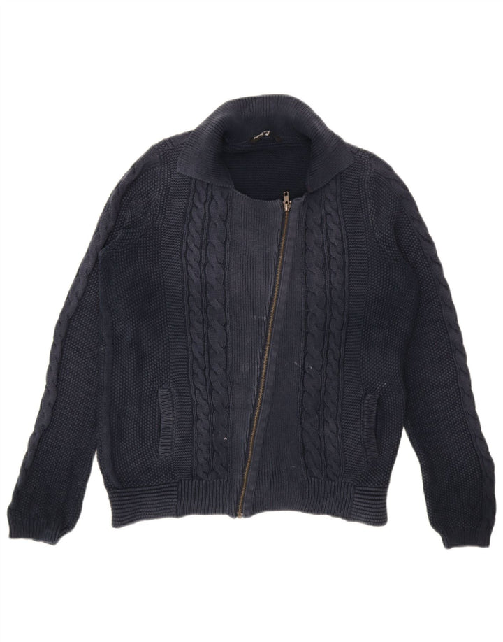 Pulover cardigan cu autograf pentru femei Marks & Spencer UK 14 mare bleumarin