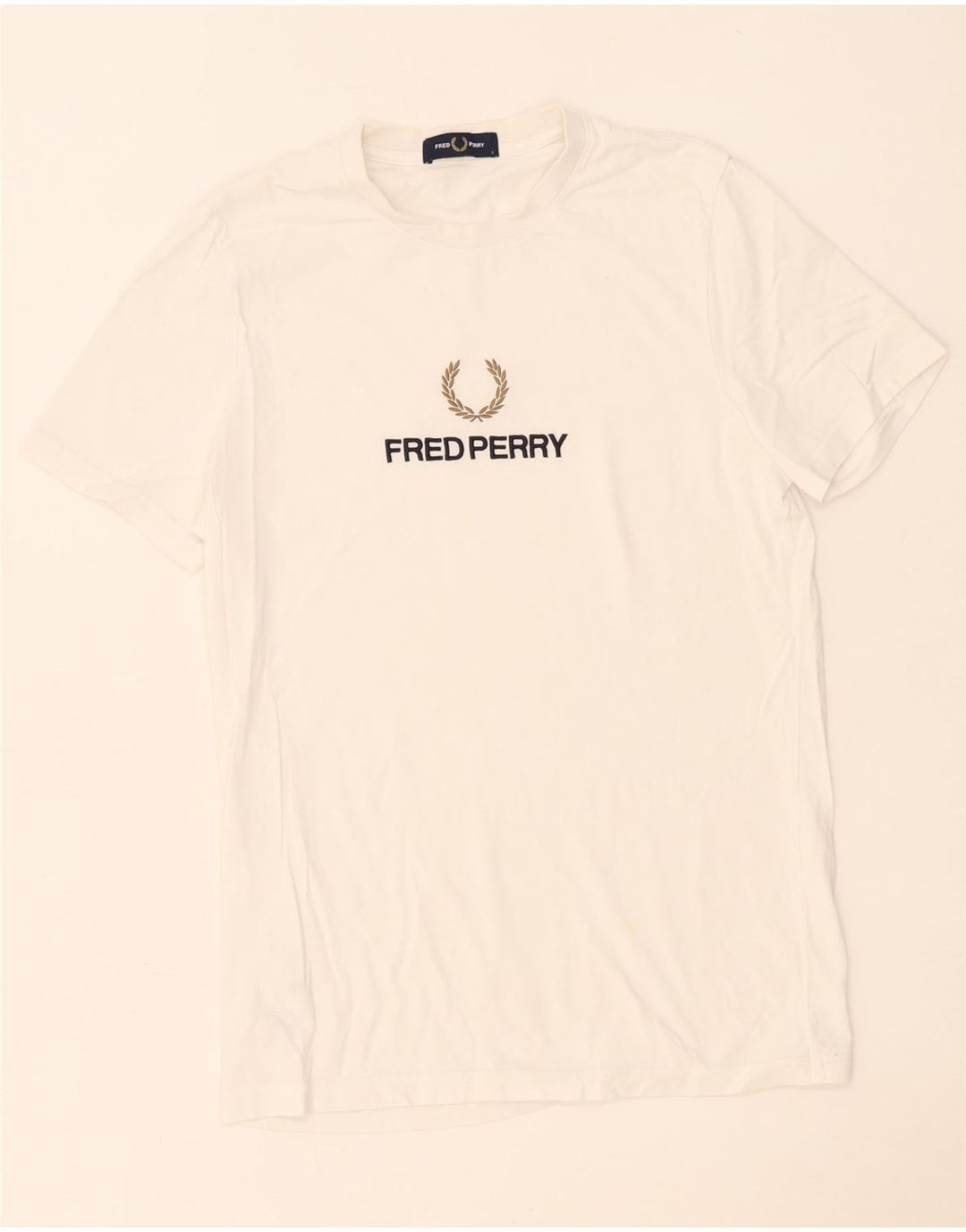 Tricou grafic Fred Perry pentru bărbați Top mic din bumbac alb
