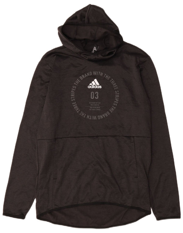 Pulover adidas Climawarm Graphic pentru bărbați, poliester mediu negru