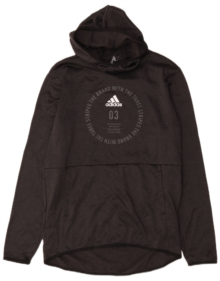 Pulover adidas Climawarm Graphic pentru bărbați, poliester mediu negru