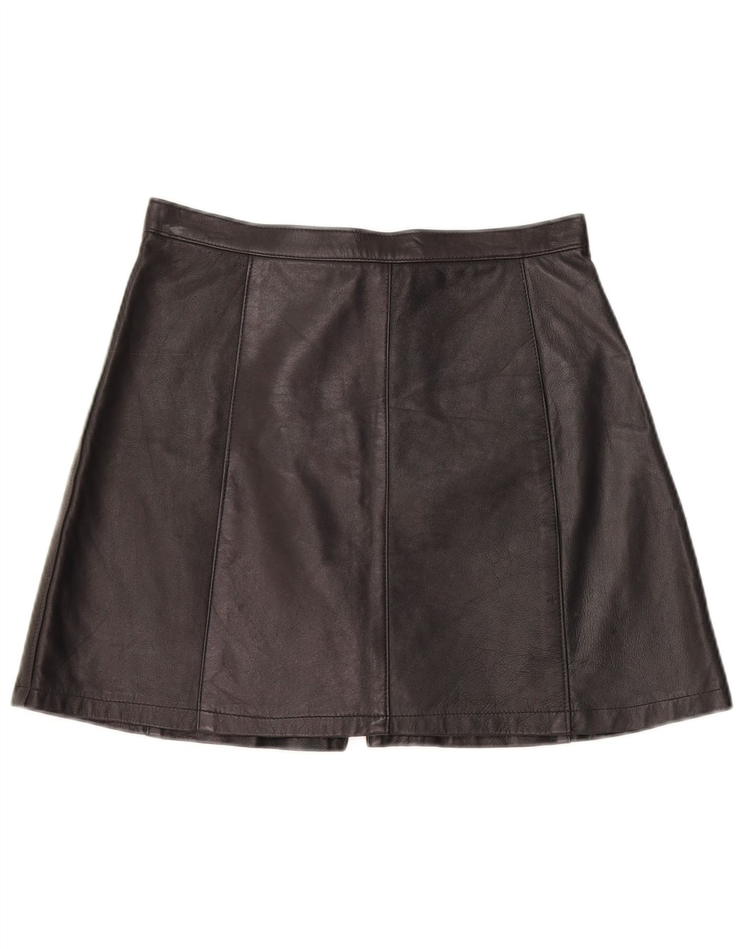 Fusta Mini din piele Vintage pentru femei W28 Medium Black