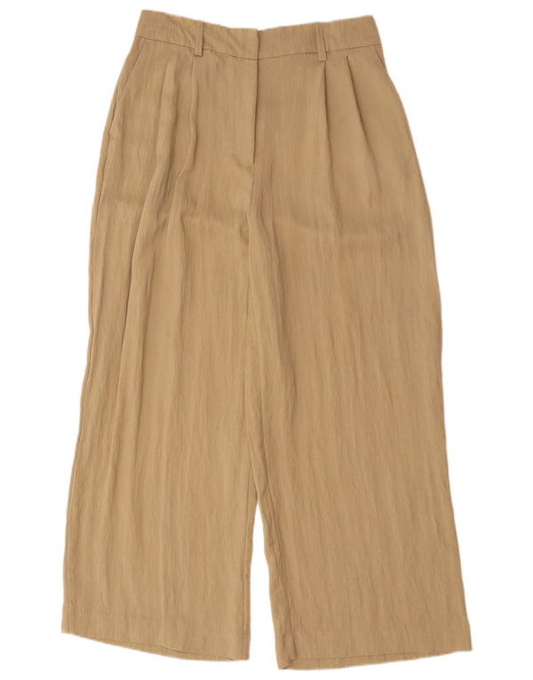 Pantaloni chino pentru femei cu talie înaltă Zara, mari L30 L28, bej, lyocell