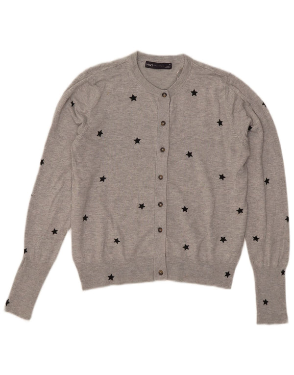 Pulover pentru femei Marks & Spencer Crop Cardigan UK 10 Small Gri