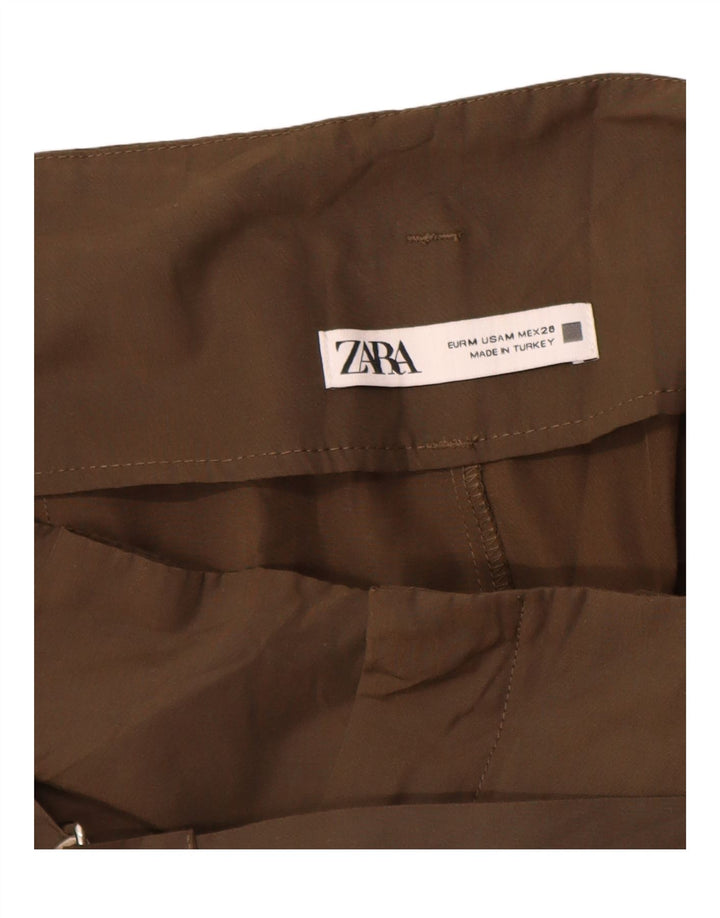 Pantaloni cargo pentru femei Zara Medium L28 L26 Kaki Poliester