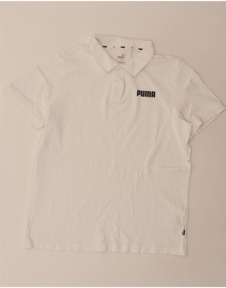 Tricou polo PUMA pentru bărbați, mare, alb, din bumbac