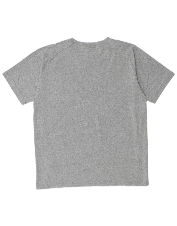 Tricou grafic PUMA pentru bărbați Top din bumbac gri mediu