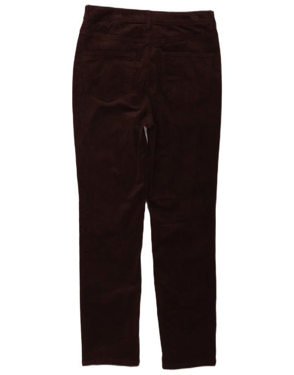 Marks & Spencer Womens Slim Corduroy Trousers UK 10 Small W30 L29 Brown
