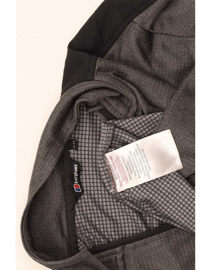 Trening Berghaus pentru băieți, cu fermoar, cu gât, cu pulover, 11-12 ani, gri colorblock