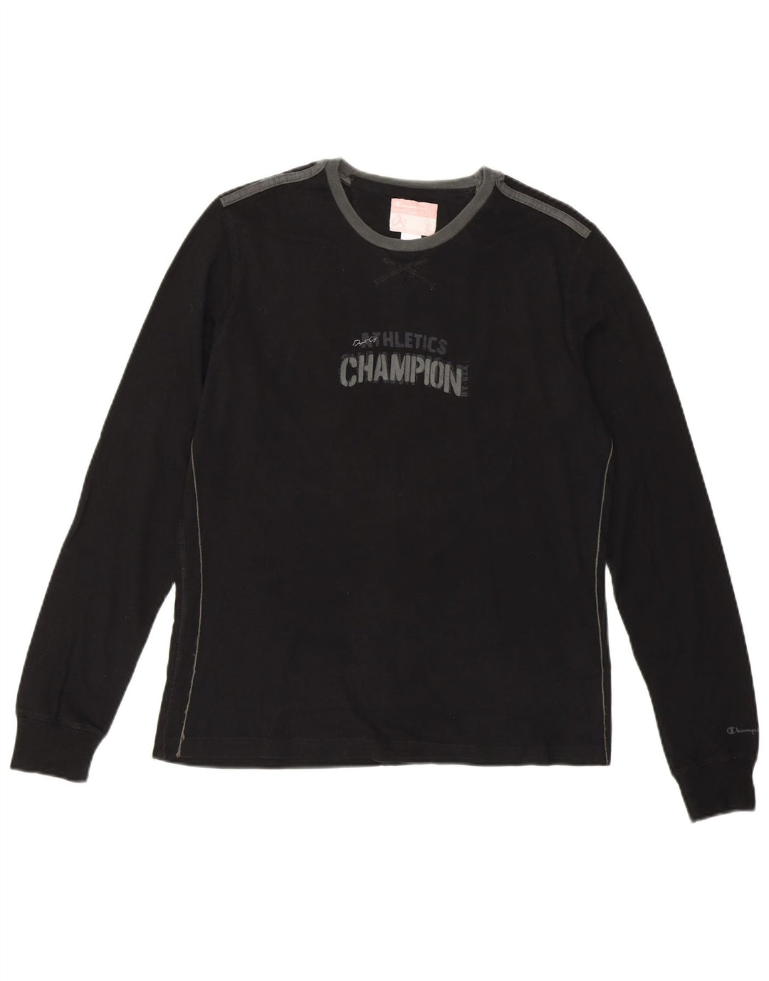 Tricou grafic pentru femei CHAMPION Heritage Fit Top UK 14, mare, negru, bumbac