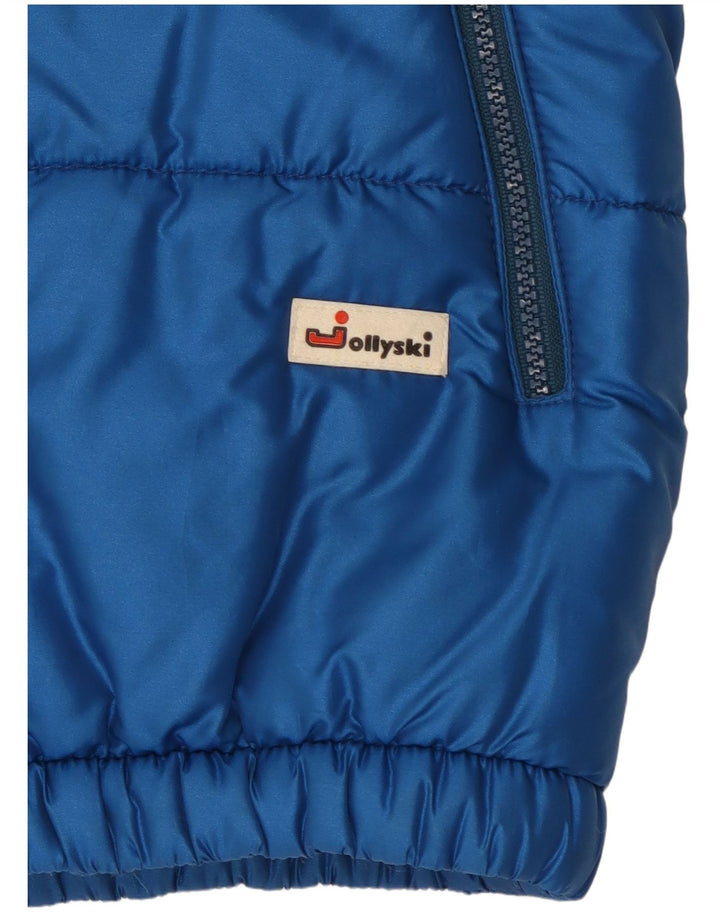 Jachetă de schi vintage pentru bărbați UK 36 Small Colorblock alb