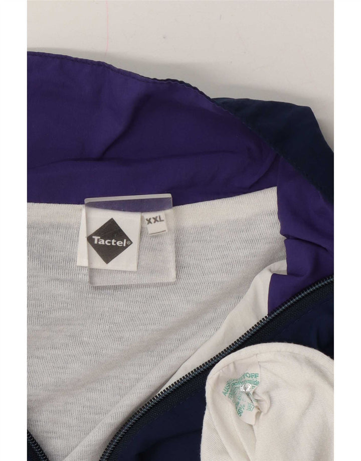 Jachetă de trening pentru bărbați Tactel, 2XL, poliamidă bloc de culoare bleumarin