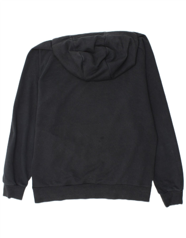 Pulover PUMA pentru bărbați cu glugă grafică, bumbac mediu negru