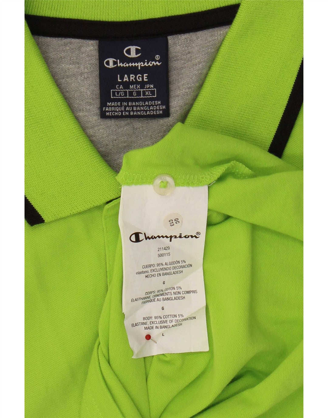Tricou polo pentru bărbați Champion din bumbac verde mare