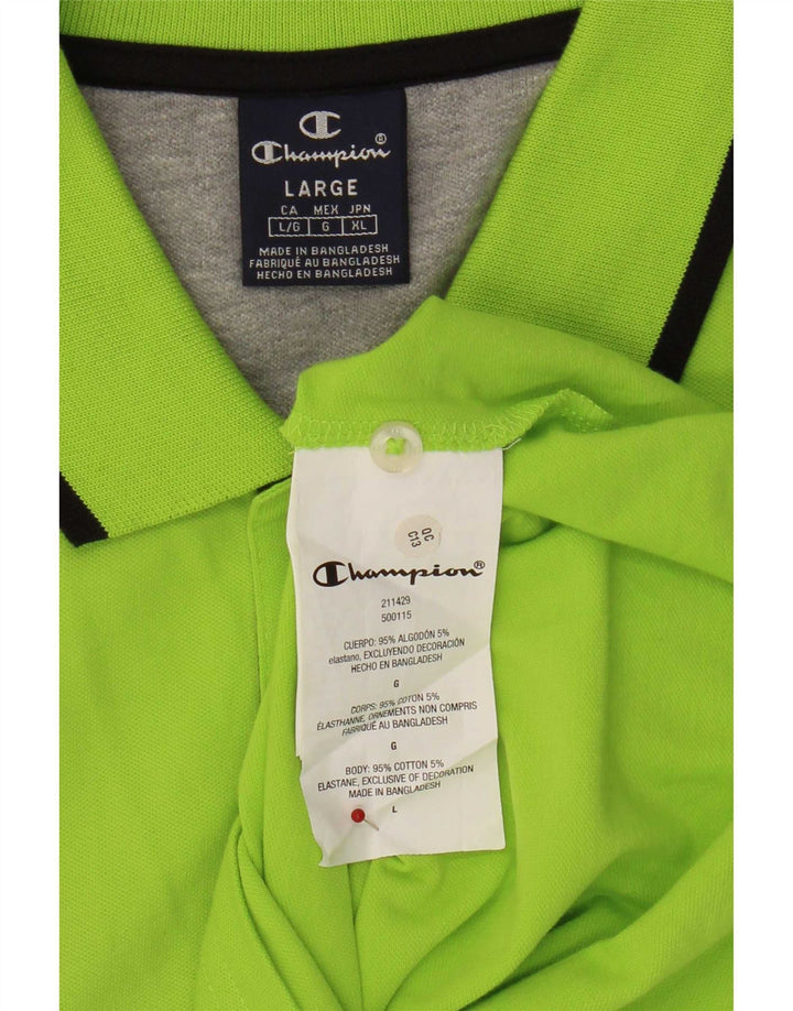 Tricou polo pentru bărbați Champion din bumbac verde mare
