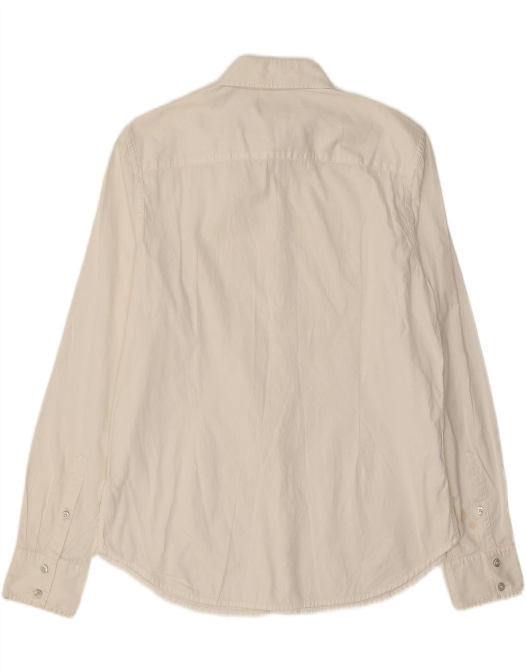 VINTAGE Mens Slim Shirt 2XL White Cotton Vintage Vintage and Second-Hand Vintage from Messina Hembry 