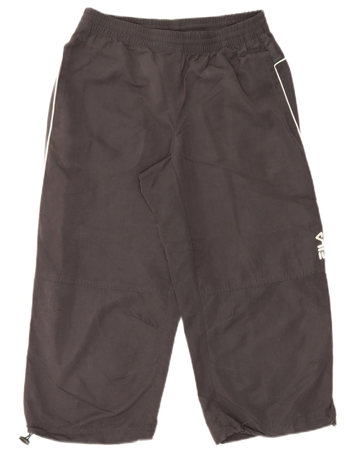 Pantaloni de trening Fila Graphic Capri pentru bărbați, poliester mici, gri