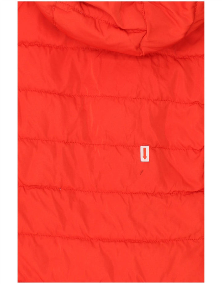 JACK WILLS Gilet căptușit cu glugă pentru femei UK 8 Small Red Poliester