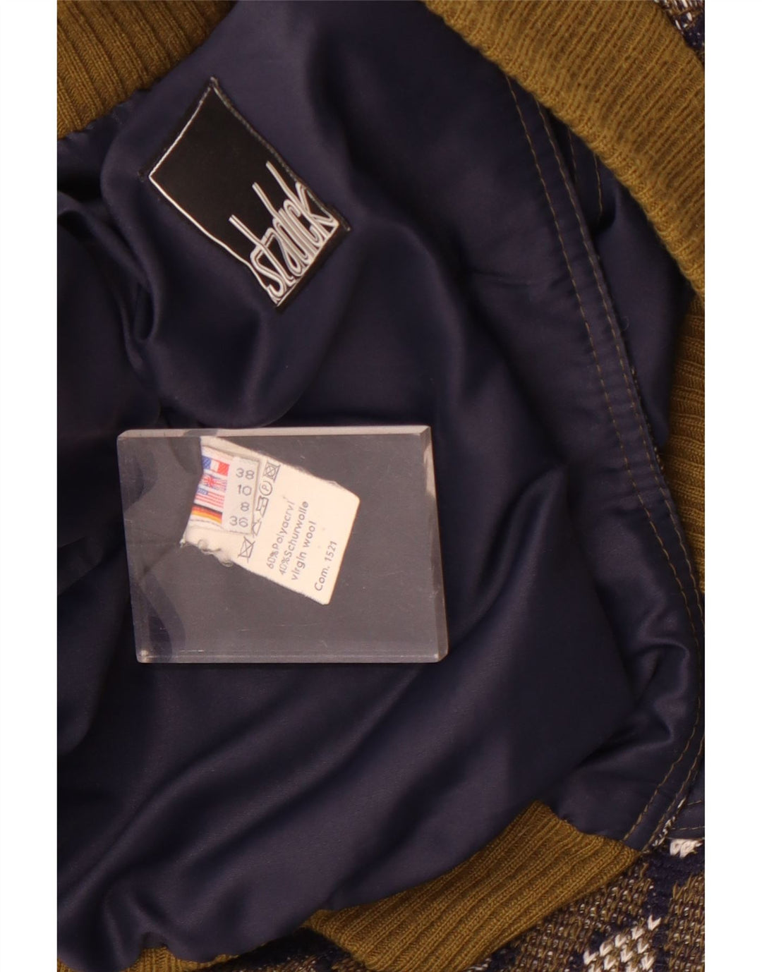 Jachetă bomber supradimensionată pentru femei Stadick, cu model abstract, UK 10 Small Khaki