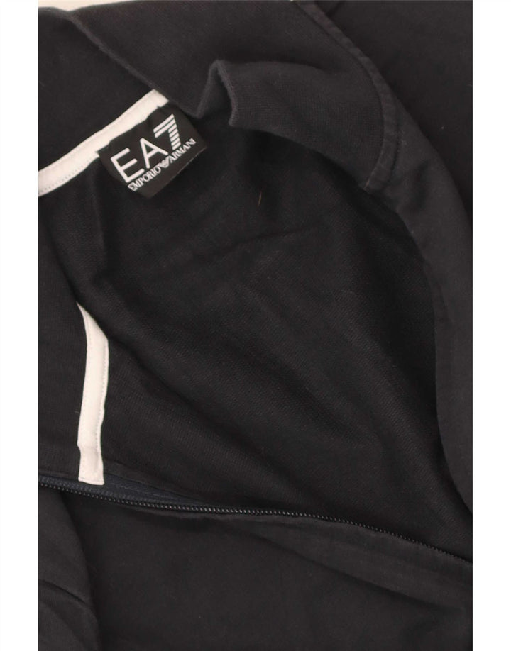 Jachetă de top pentru trening cu grafică pentru bărbați Emporio Armani Mic Negru