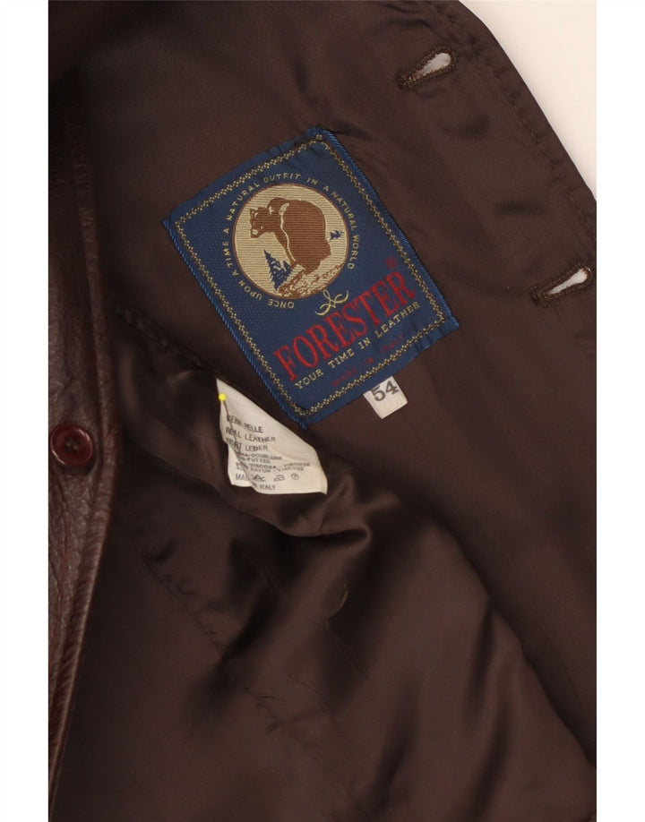 Vestă din piele pentru bărbați Forester IT 54 XL din piele maro
