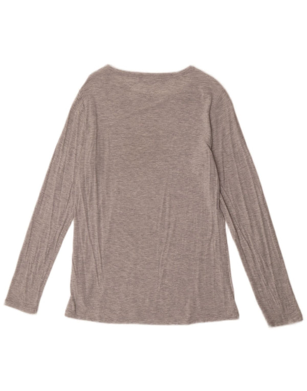 Marks & Spencer Top pentru femei cu mânecă lungă UK 14 Medium Gri Modal