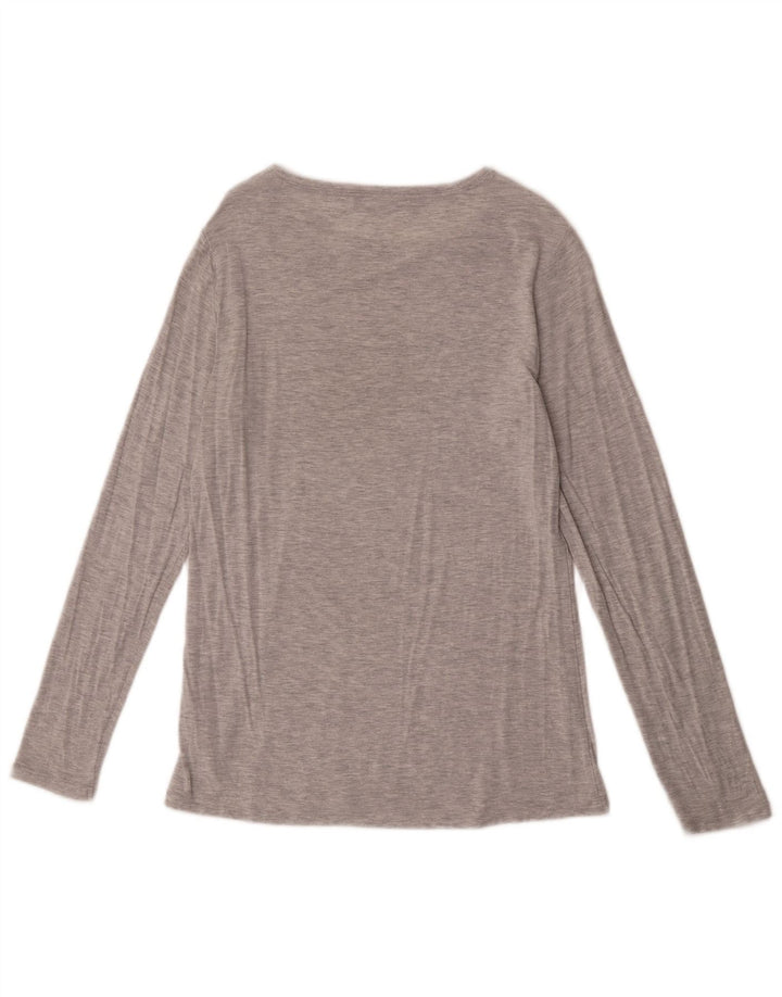 Marks & Spencer Top pentru femei cu mânecă lungă UK 14 Medium Gri Modal